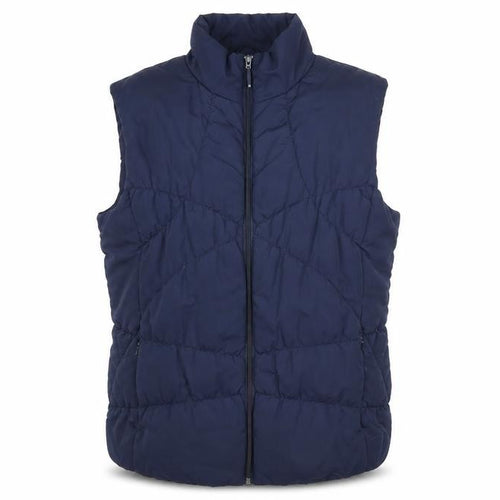 Tu Men Blue Puffer Waistcoat Size 20 Quilted Zip Lightweight Vest