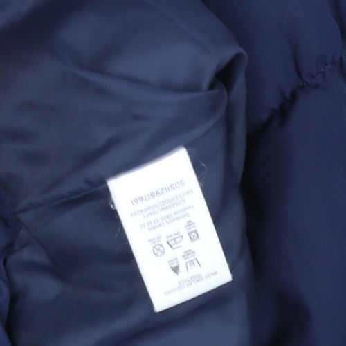 Tu Men Blue Puffer Waistcoat Size 20 Quilted Zip Lightweight Vest