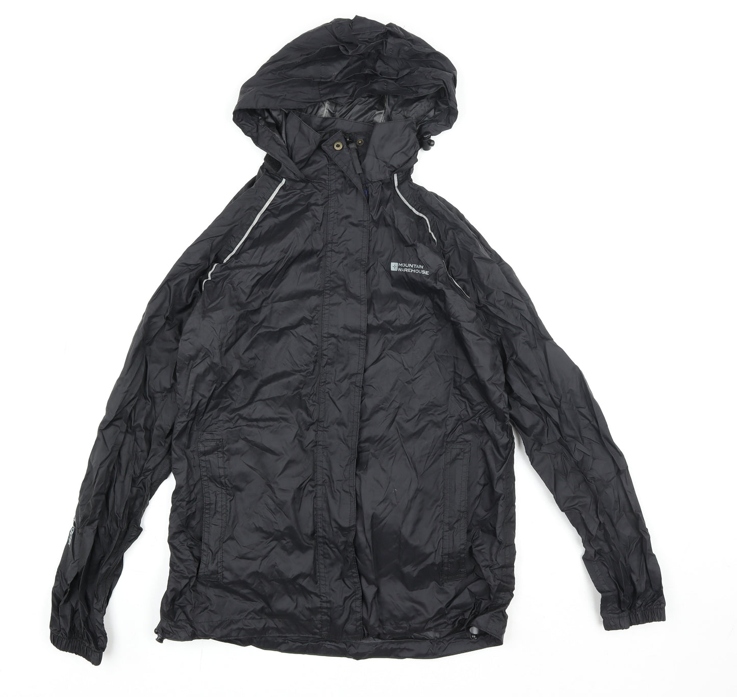 Mountain Warehouse Men’s Black Waterproof Hooded Rain Jacket M