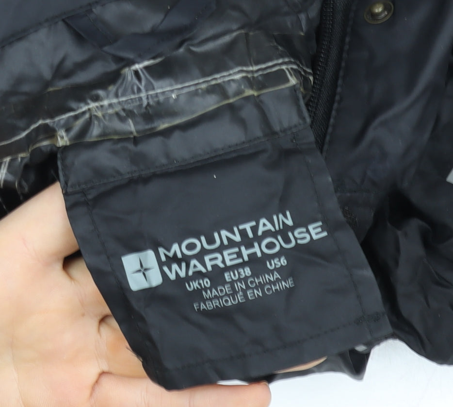 Mountain Warehouse Men’s Black Waterproof Hooded Rain Jacket M