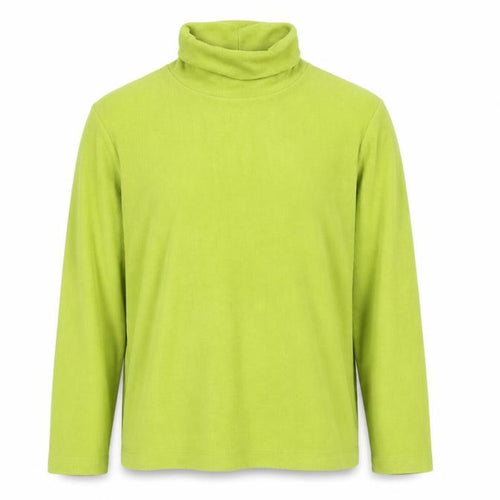 Uniqlo Men Green Roll Neck Fleece Pullover Sweatshirt Size L