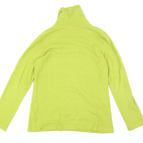 Uniqlo Men Green Roll Neck Fleece Pullover Sweatshirt Size L
