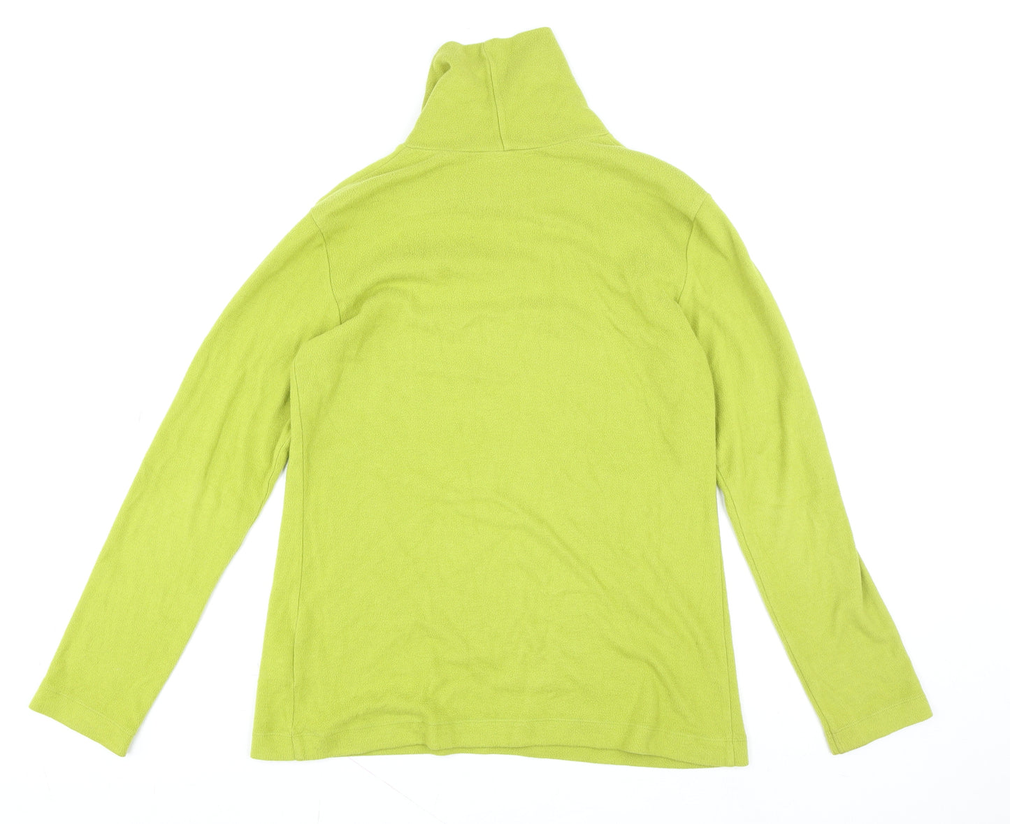 Uniqlo Men Green Roll Neck Fleece Pullover Sweatshirt Size L