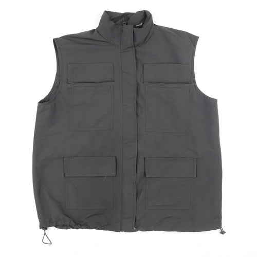 DIVIDED Men's Black Polyester Bodywarmer Waistcoat M Regular Fit