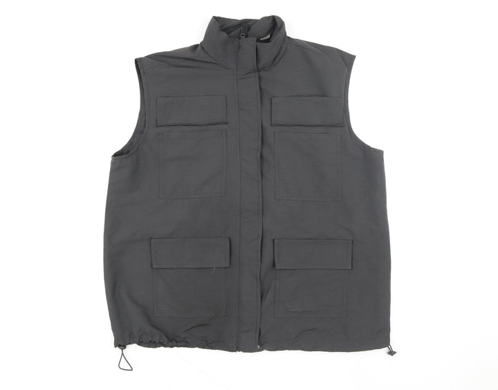 DIVIDED Men's Black Polyester Bodywarmer Waistcoat M Regular Fit