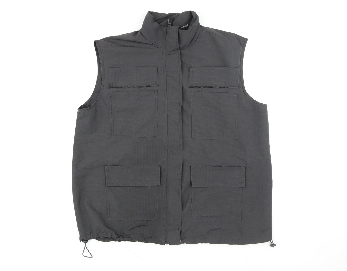 DIVIDED Men's Black Polyester Bodywarmer Waistcoat M Regular Fit