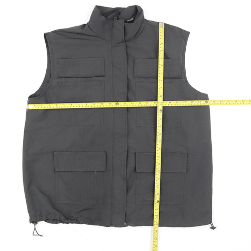 DIVIDED Men's Black Polyester Bodywarmer Waistcoat M Regular Fit