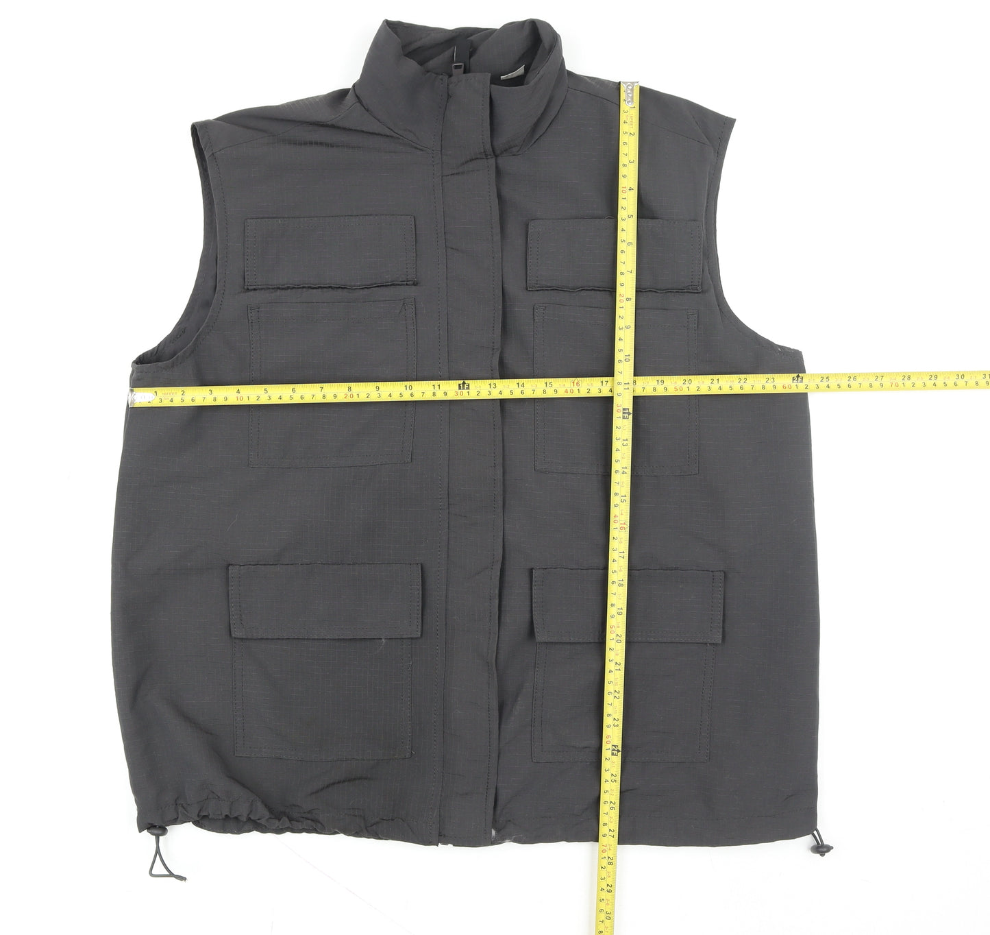 DIVIDED Men's Black Polyester Bodywarmer Waistcoat M Regular Fit