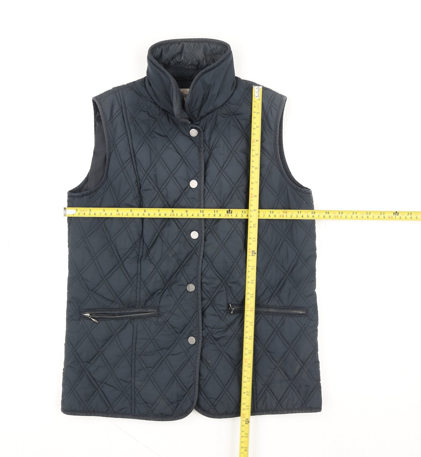 Classic Women's Black Quilted Waistcoat Size 10 Lightweight Gilet