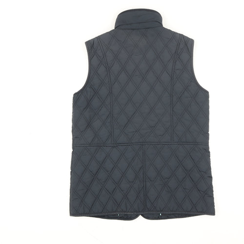 Classic Women's Black Quilted Waistcoat Size 10 Lightweight Gilet