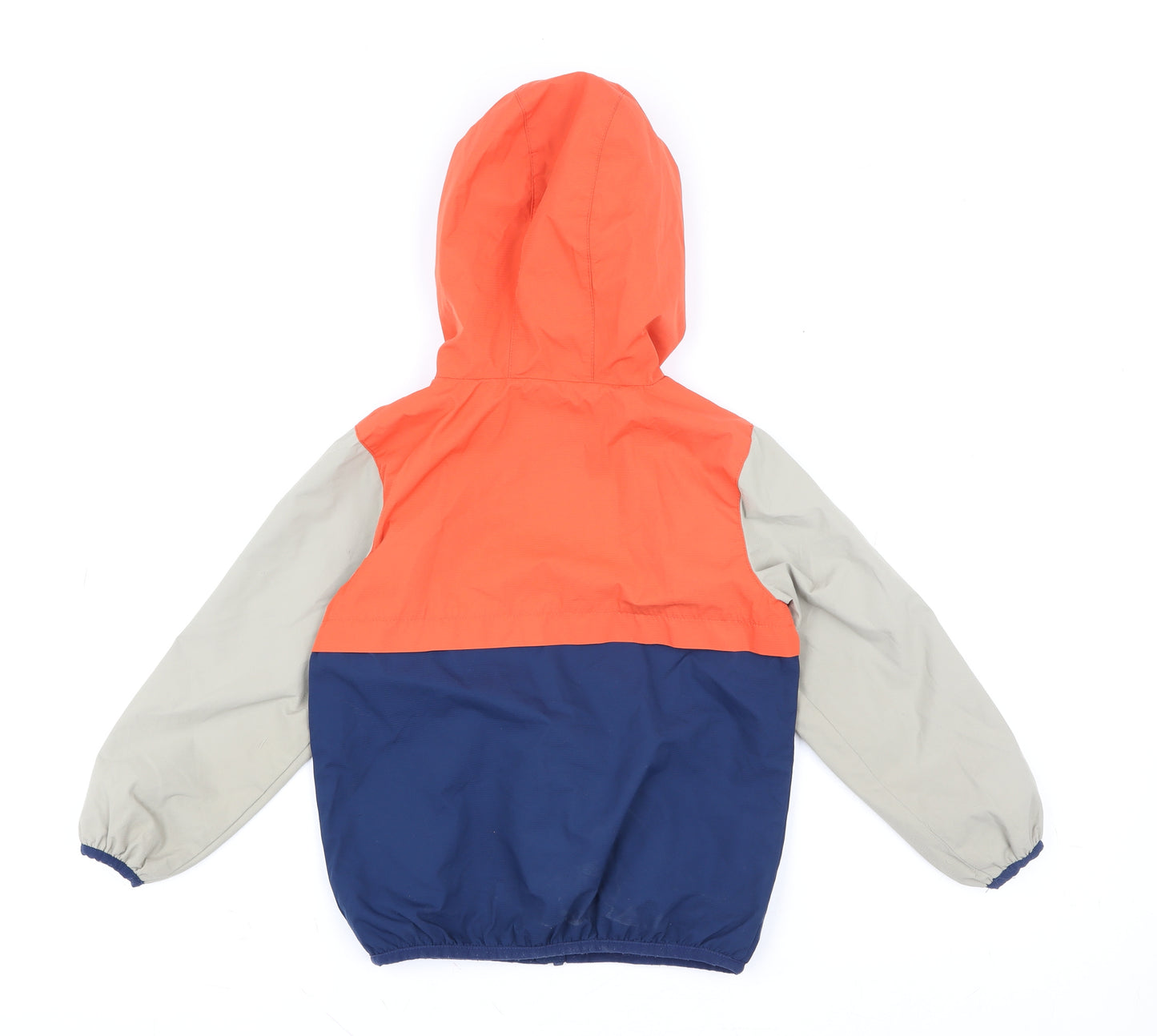 NEXT Boys Blue Orange Grey Hooded Windbreaker Jacket 4 Years