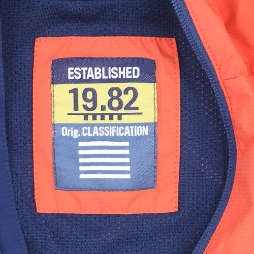 NEXT Boys Blue Orange Grey Hooded Windbreaker Jacket 4 Years