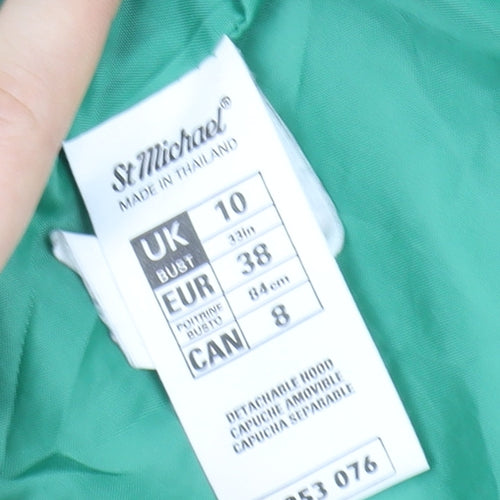 Marks and Spencer Women’s Green Mid-Length Anorak Jacket UK 10