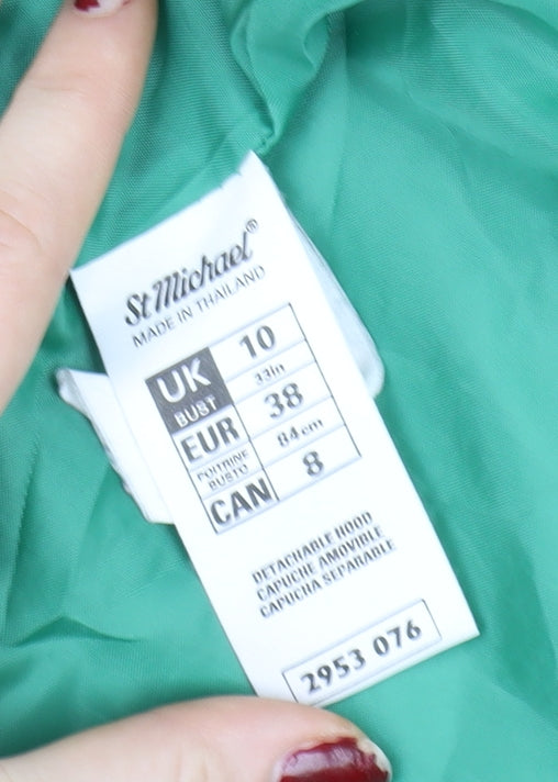 Marks and Spencer Women’s Green Mid-Length Anorak Jacket UK 10