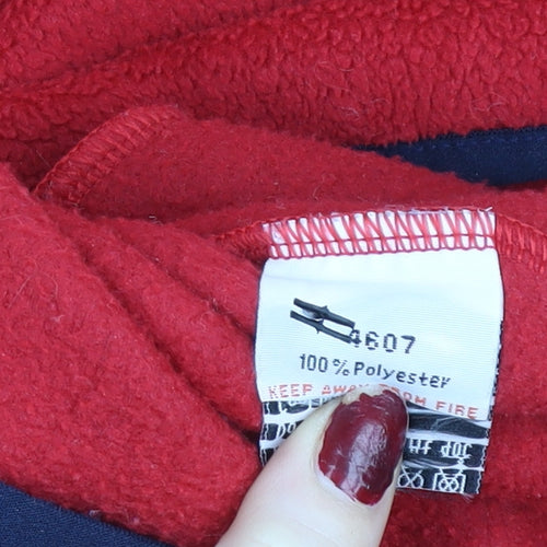 Mini Boden Boys Red Fleece Bodywarmer Waistcoat 11-12 Years Full Zip Polyester
