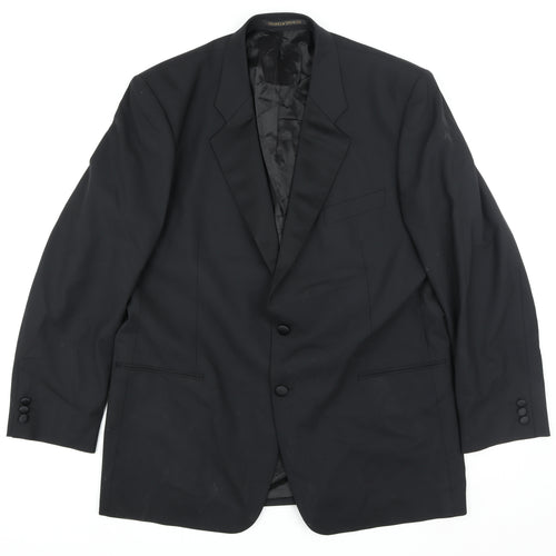 Marks & Spencer St Michael Black Wool Blend Women's 44L Suit Jacket