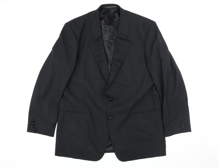 Marks & Spencer St Michael Black Wool Blend Women's 44L Suit Jacket
