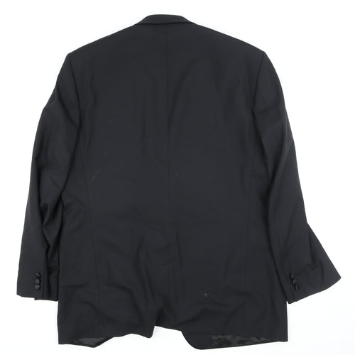 Marks & Spencer St Michael Black Wool Blend Women's 44L Suit Jacket