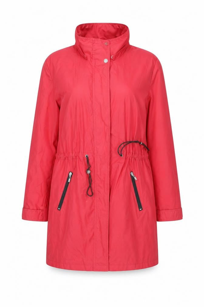 Novelti Women’s Red Parka Jacket XL Long Sleeve Drawstring Waist