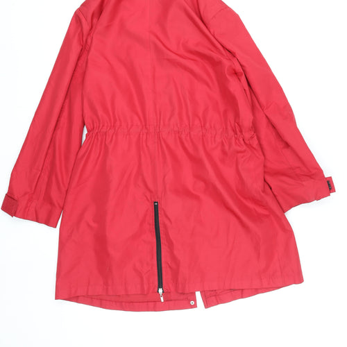 Novelti Women’s Red Parka Jacket XL Long Sleeve Drawstring Waist