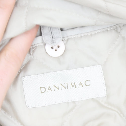 Dannimac Women's Beige Mid-Length Rain Coat M Lined Belted Waterproof
