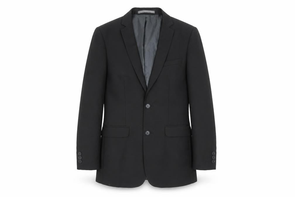 Front view of Marks & Spencer Women's Black Regular Fit Two-Button Blazer, size M