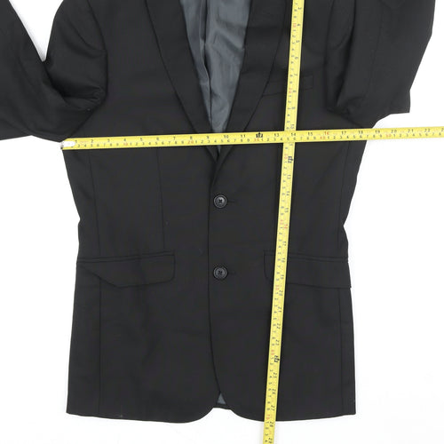 Marks and Spencer Women's Black Regular Fit Two-Button Blazer Size M