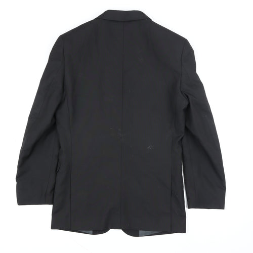 Marks and Spencer Women's Black Regular Fit Two-Button Blazer Size M