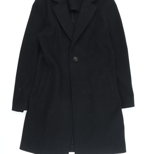 Marks and Spencer Women's Black Size 8 Classic Mid-Length Overcoat