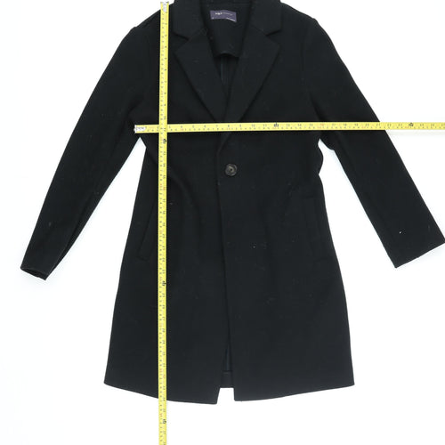 Marks and Spencer Women's Black Size 8 Classic Mid-Length Overcoat