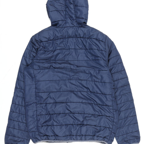 Fila Men's Blue L Hooded Puffer Jacket Waterproof Lightweight