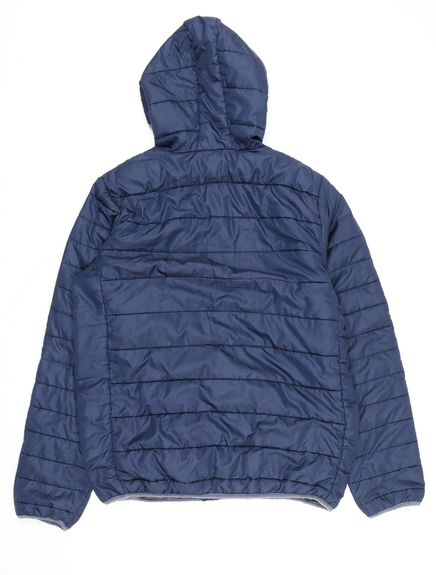 Fila Men's Blue L Hooded Puffer Jacket Waterproof Lightweight