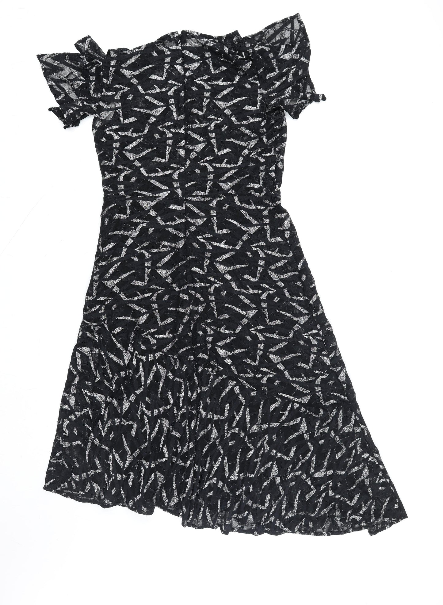 Marks and Spencer Women's Black Asymmetric Lace Party Dress Size 12