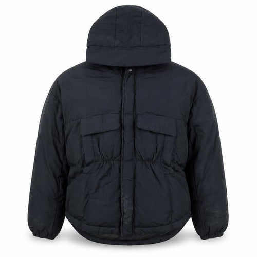 Boohoo Women’s Black Hooded Puffer Jacket Size 10 Winter Coat
