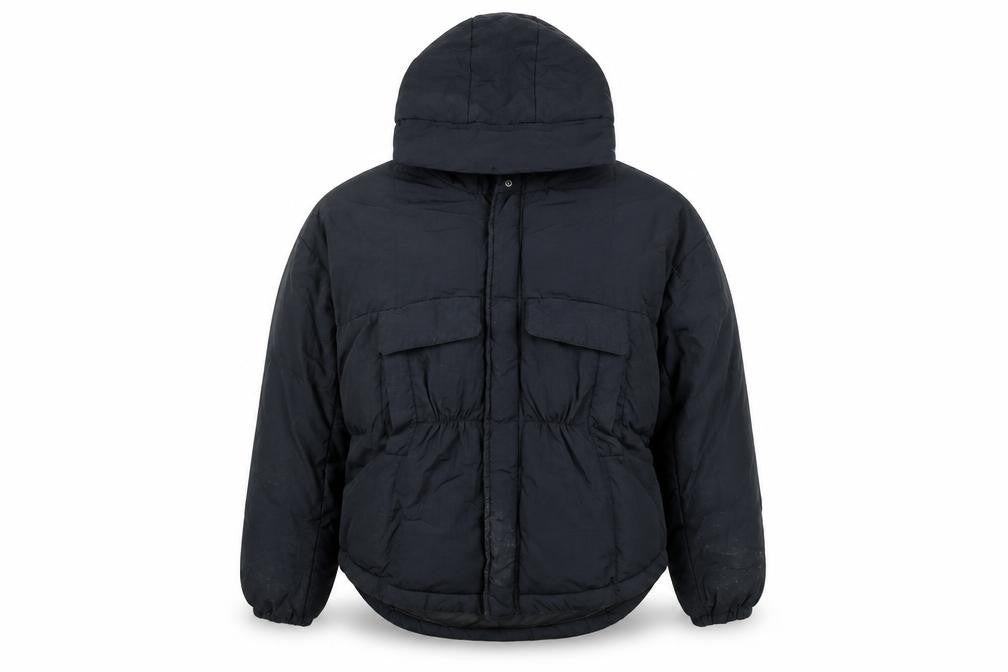 Boohoo Women’s Black Hooded Puffer Jacket Size 10 Winter Coat