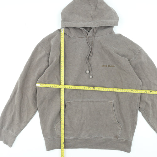 Boohoo Womens Brown Pullover Hoodie Medium Cotton Blend Casual