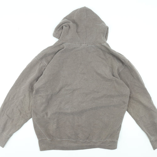 Boohoo Womens Brown Pullover Hoodie Medium Cotton Blend Casual