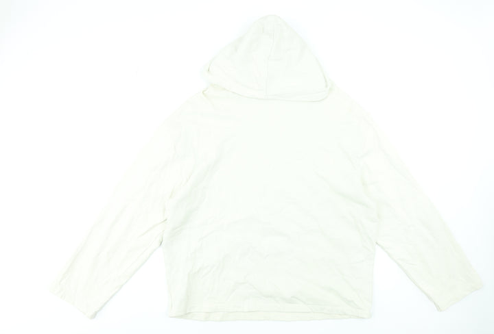 ASOS DESIGN Men’s Ivory Pullover Hoodie M Graphic Silver Lake USA