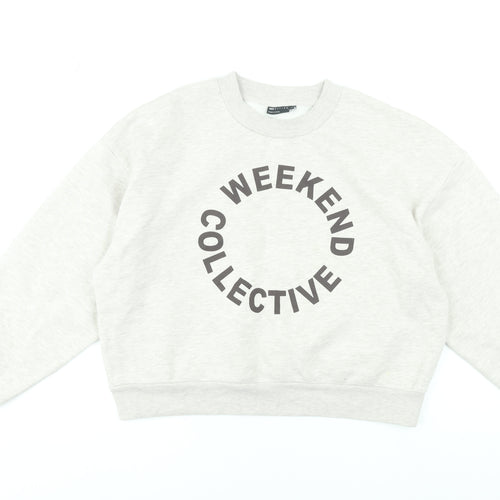 ASOS Design Women’s Beige Crew Neck Sweatshirt UK 14 Weekend Collective