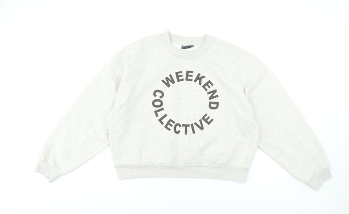 ASOS Design Women’s Beige Crew Neck Sweatshirt UK 14 Weekend Collective