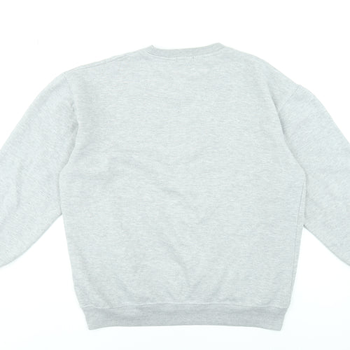 boohooMAN Men's Grey Sweatshirt Size S Regular Fit Crew Neck Pullover