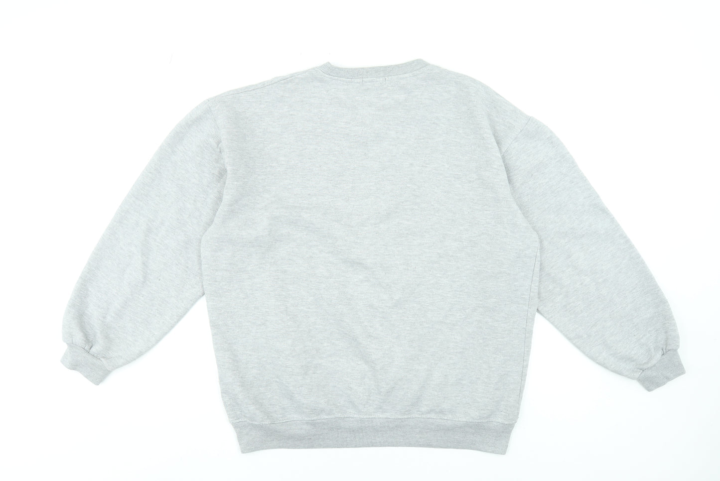 boohooMAN Men's Grey Sweatshirt Size S Regular Fit Crew Neck Pullover