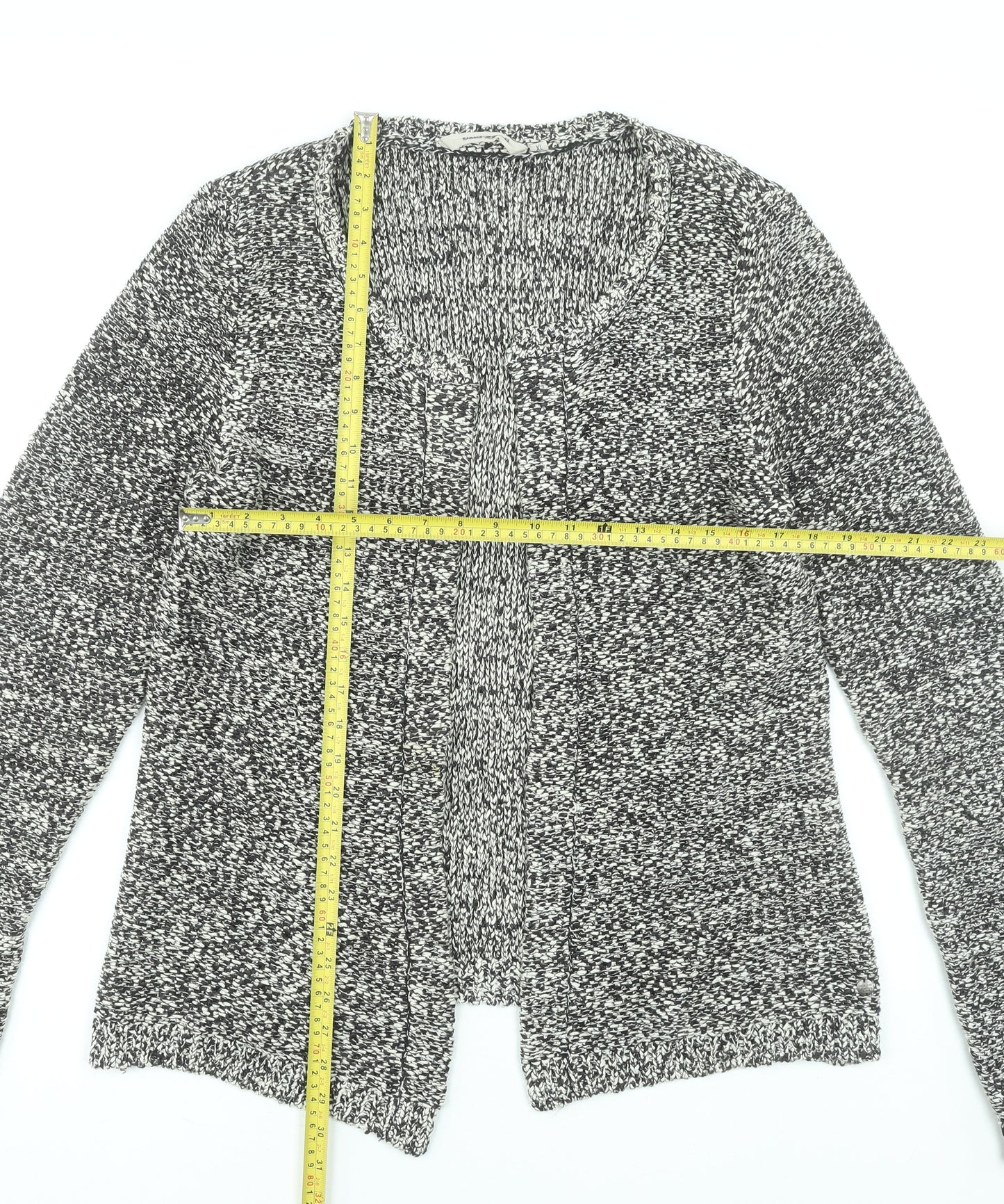 Garcia Jeans Women’s Grey Knit Cardigan XL Long Sleeve Open Front