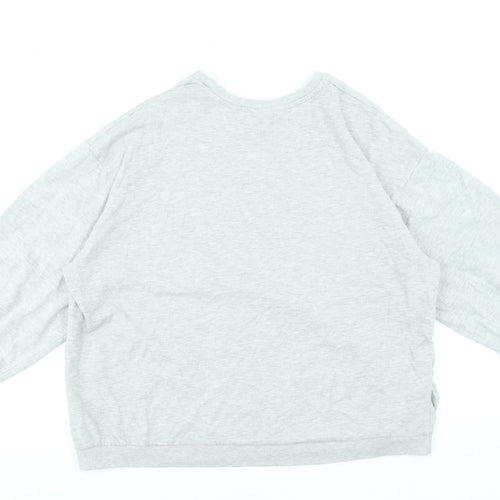 Disney Women Grey Mickey & Minnie Love Pullover Sweatshirt Size 18