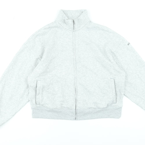 Columbia Women’s Grey Full Zip Sweatshirt Hoodie L Fleece Lined Casual