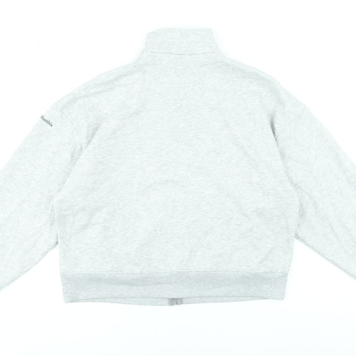 Columbia Women’s Grey Full Zip Sweatshirt Hoodie L Fleece Lined Casual