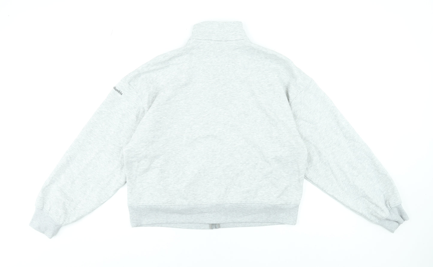 Columbia Women’s Grey Full Zip Sweatshirt Hoodie L Fleece Lined Casual
