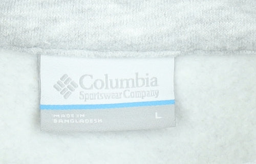 Columbia Women’s Grey Full Zip Sweatshirt Hoodie L Fleece Lined Casual