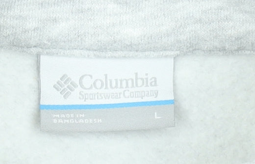 Columbia Women’s Grey Full Zip Sweatshirt Hoodie L Fleece Lined Casual