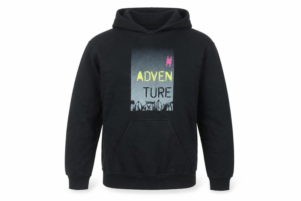 Front view of Chessington World of Adventures Men's Black Small Pullover Hoodie